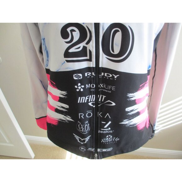 Zoca Womens Long Sleeve Cycling Jersey 2020 With Full Zip & Graphic Design XL - Picture 3 of 7